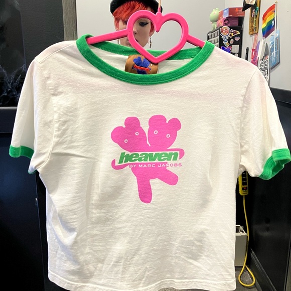 Heaven by Marc Jacobs Small Pink Teddy T-shirt - Picture 2 of 7